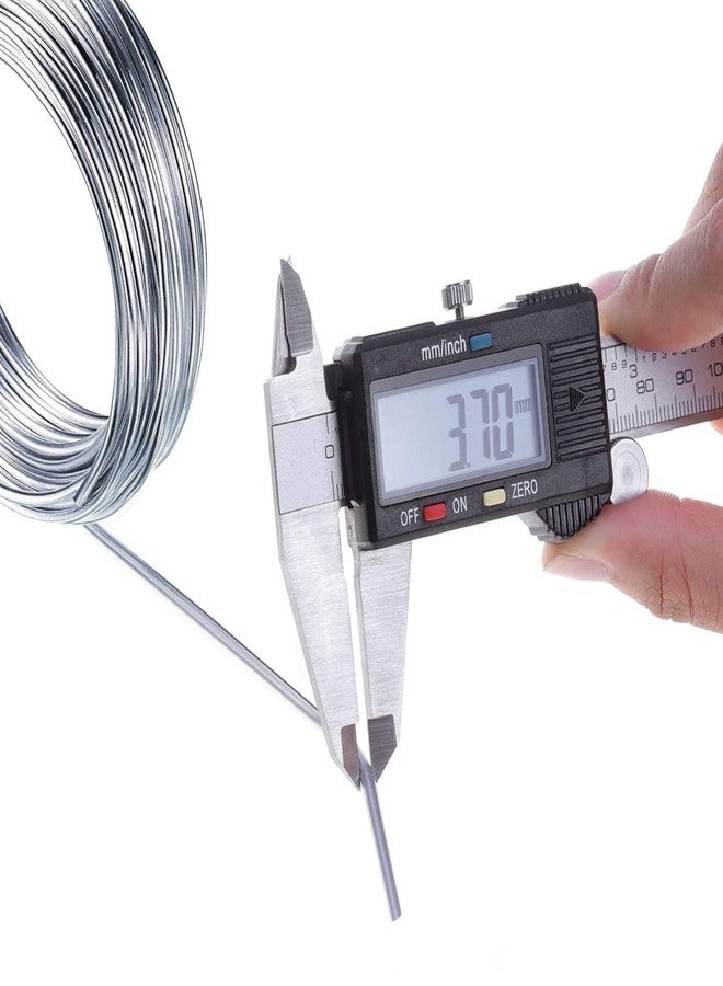 ART IFACT 20 Meters - 9 Gauge (3.7mm) Aluminium Silver Art and Craft Wire for Jewellery Making, Flower Decoration and Floral Arrangement - Image 3
